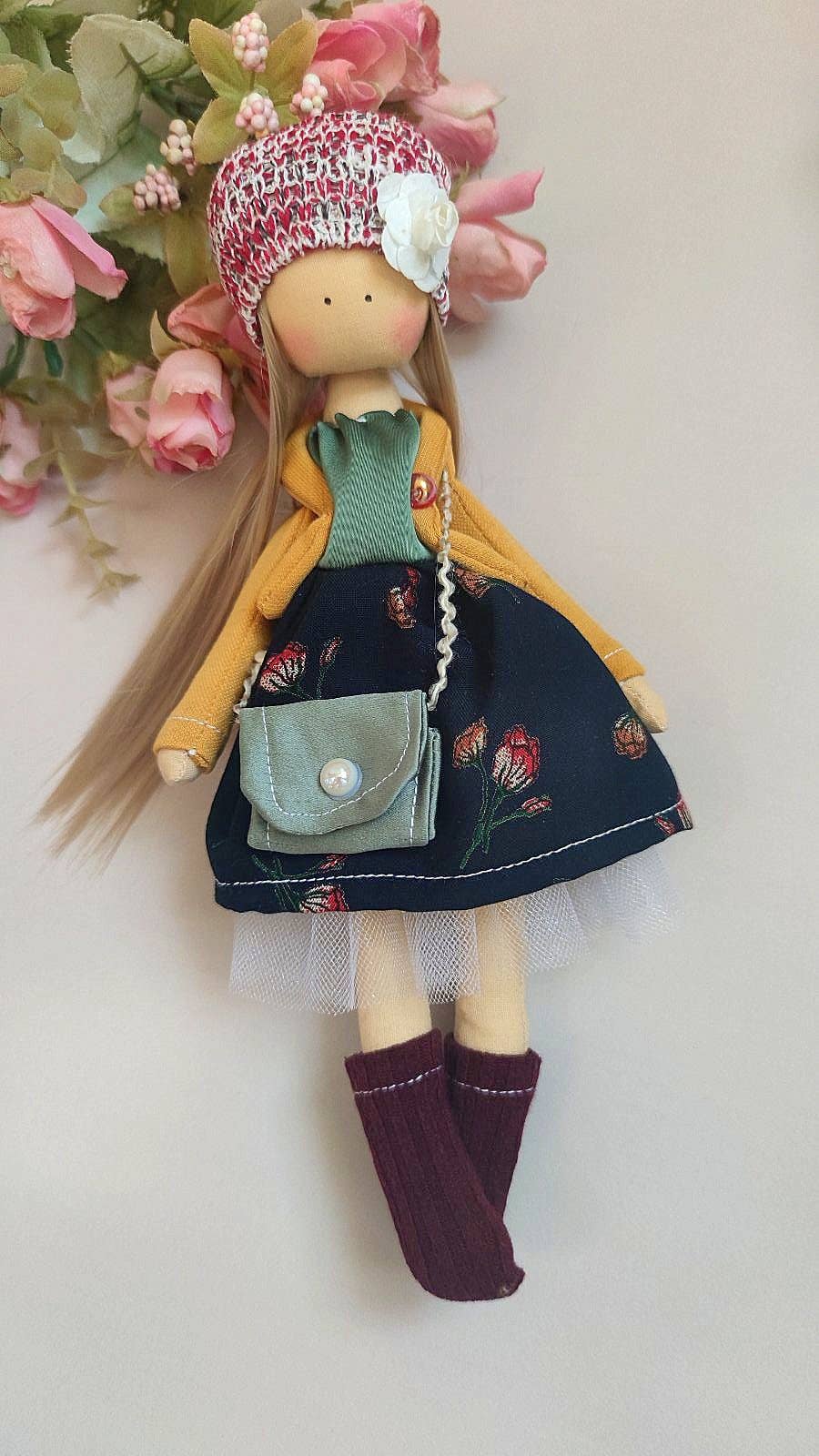 ChernikovaNataliya - Blonde Hair Heirloom Cloth Art Doll, Rag Doll