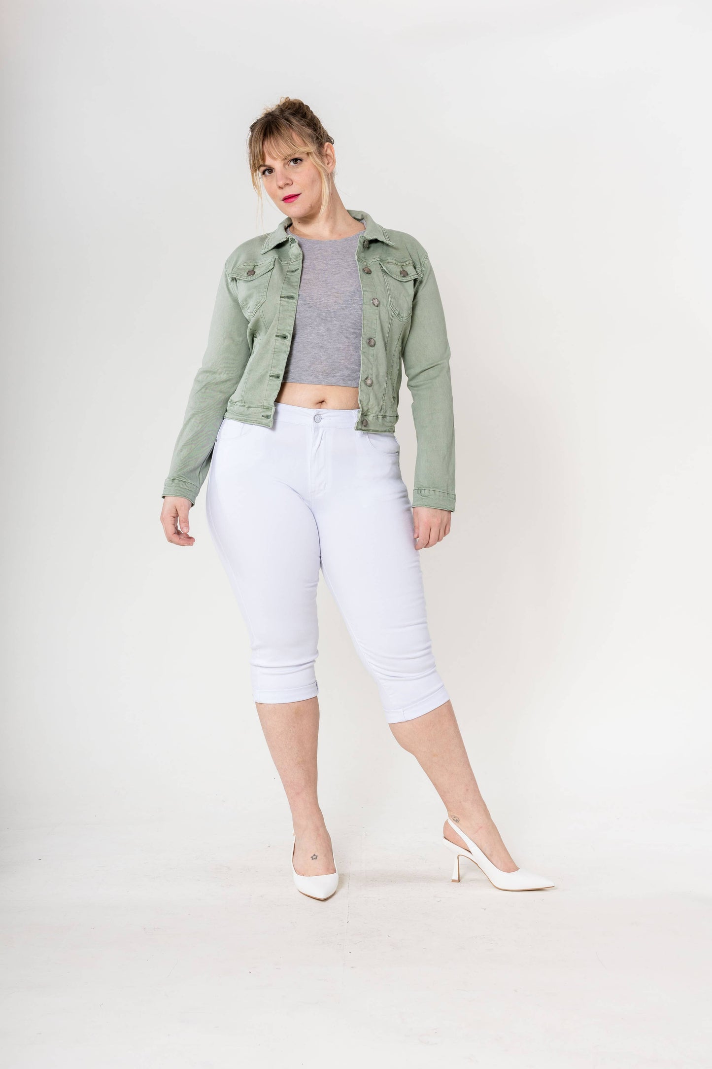 Nina Carter - Color Jacket - Plus size Sage