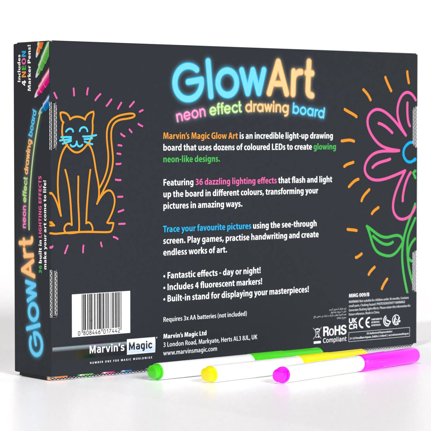 Marvin's Magic - Glow Art Drawing Board - Black