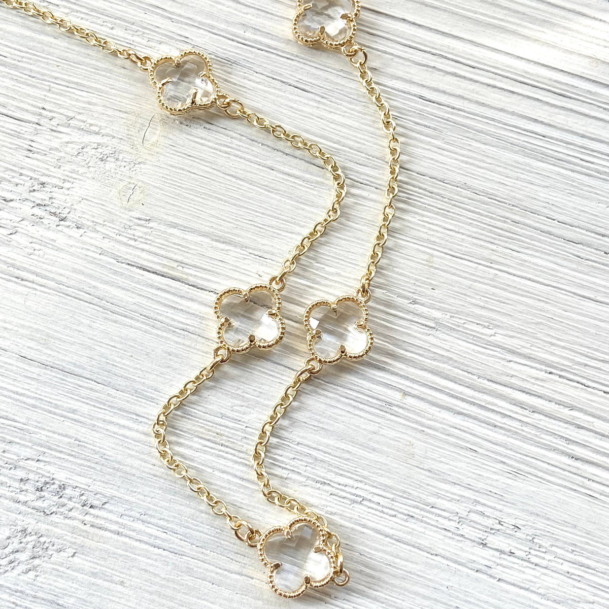 VB&CO Designs Handmade Jewelry - Clover quatrefoil medium necklace