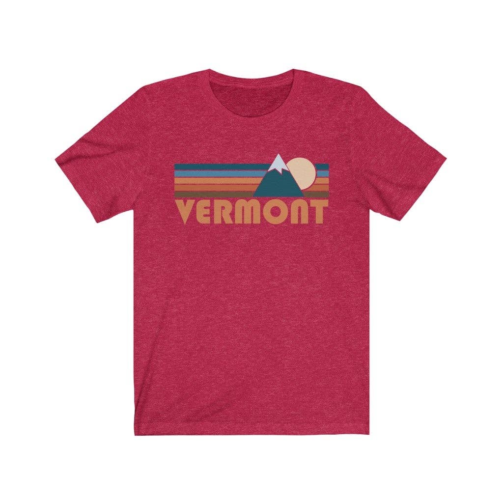 Hey Mountains - Vermont T-Shirt - Retro Mountain Adult Unisex Vermont T Shirt