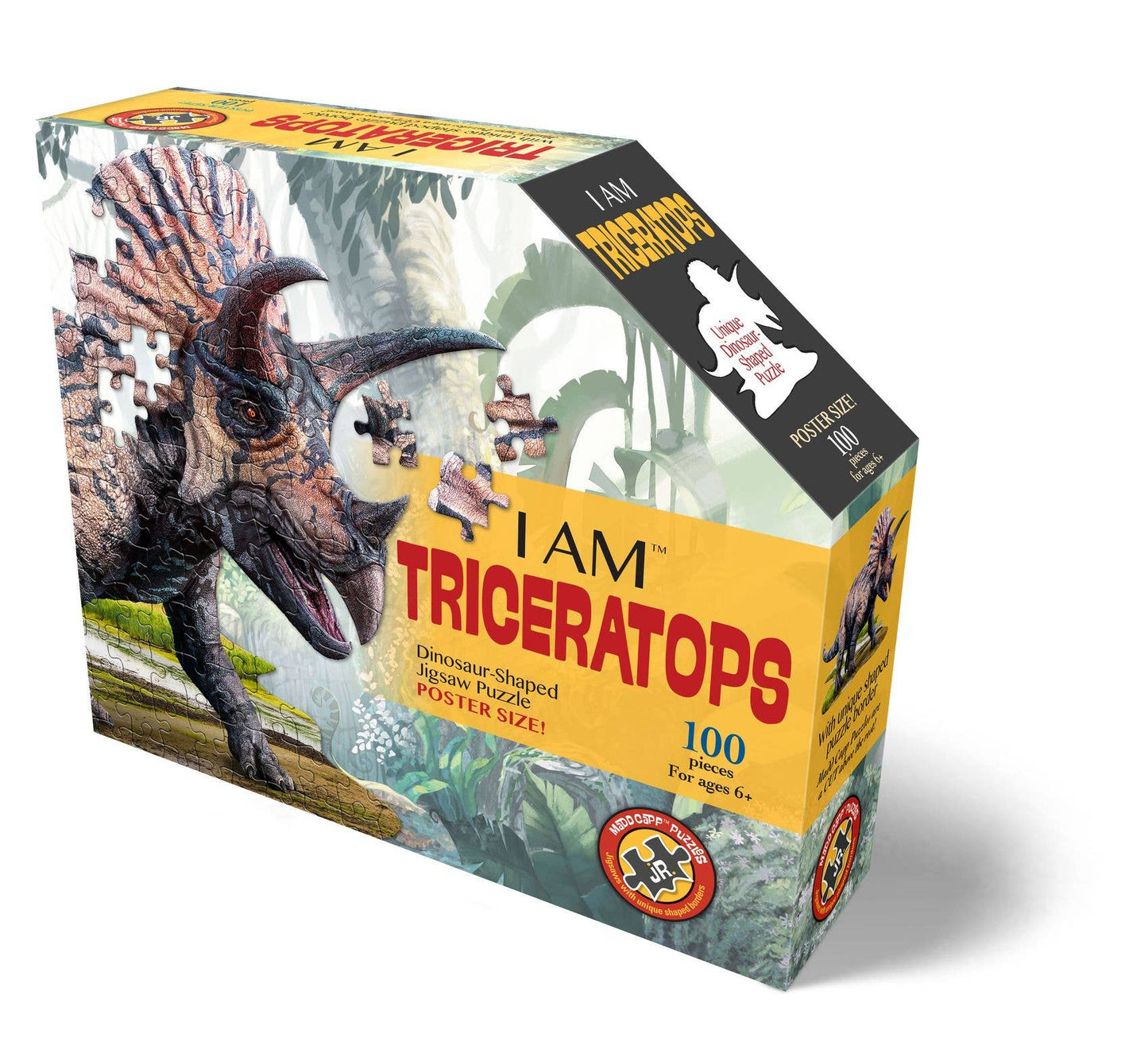 Madd Capp Games & Puzzles - I AM Triceratops 100 piece jigsaw puzzle - gift