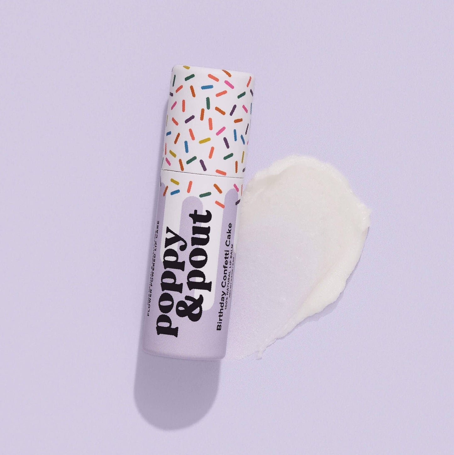 Poppy & Pout - Lip Balm, Birthday Confetti Cake, Purple