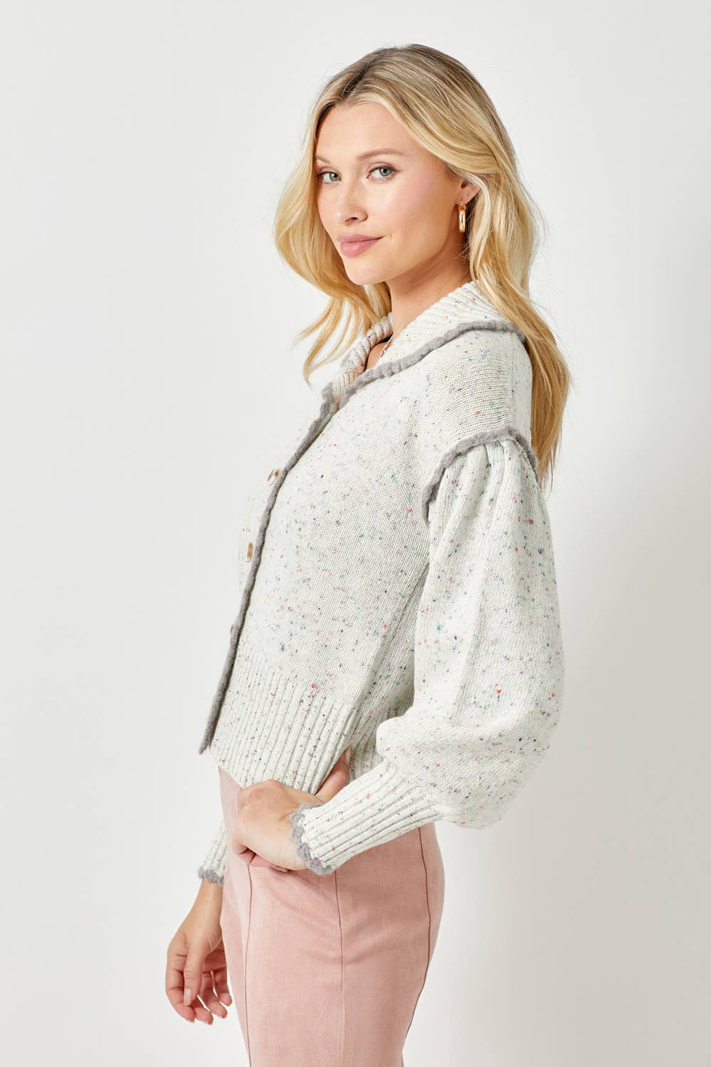 Mystree - 60195 Puff Sleeve Cardigan