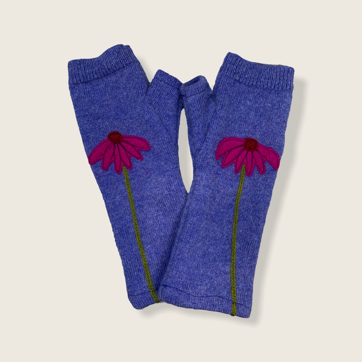 Sardine Clothing Co. - Fingerless Cashmere Gloves-Coneflower