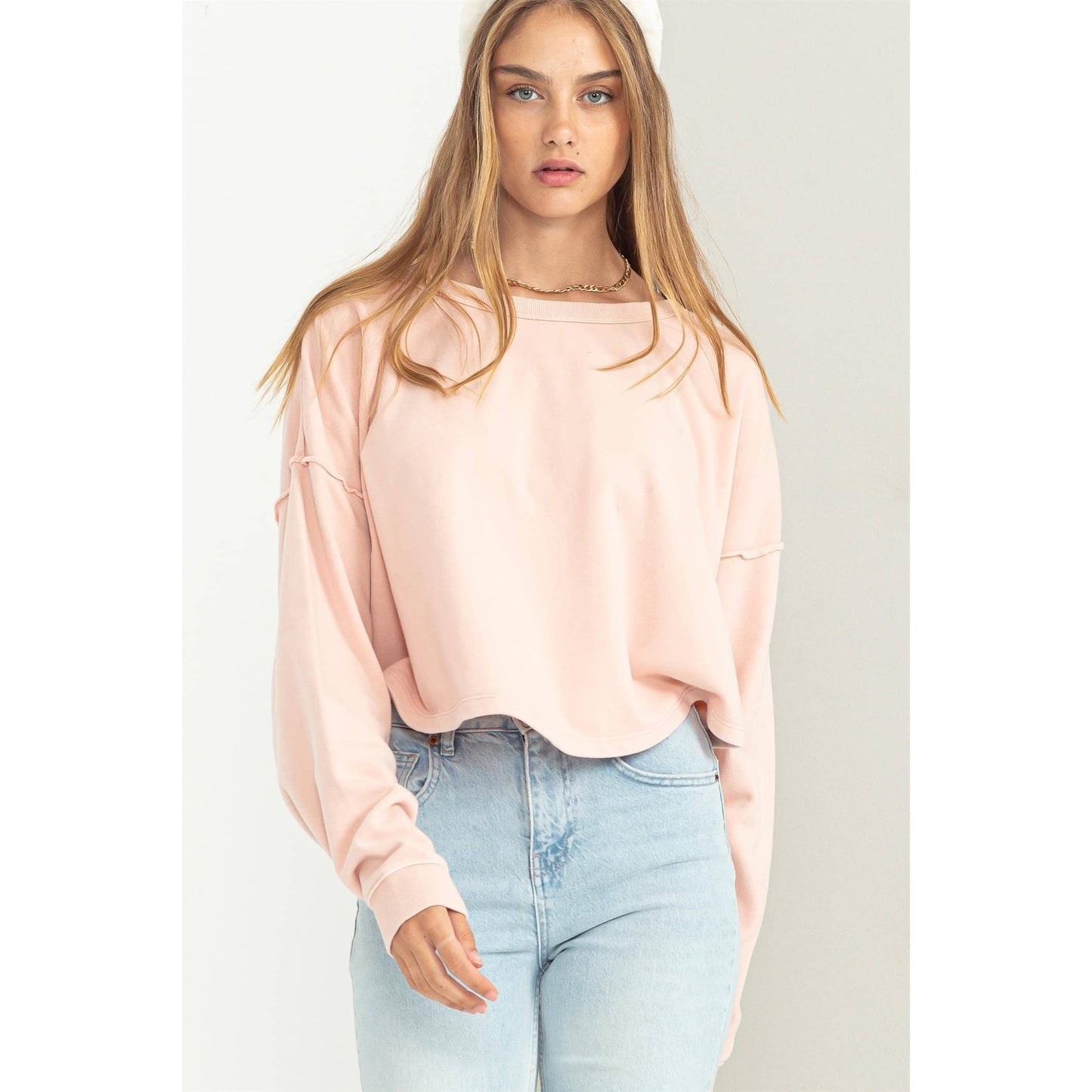 LEISURE LOVING OVERSIZED SWEATSHIRT: VINTAGE PLUM / M
