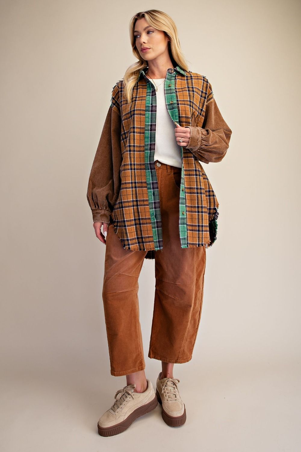Mustard Pine Star Flannel