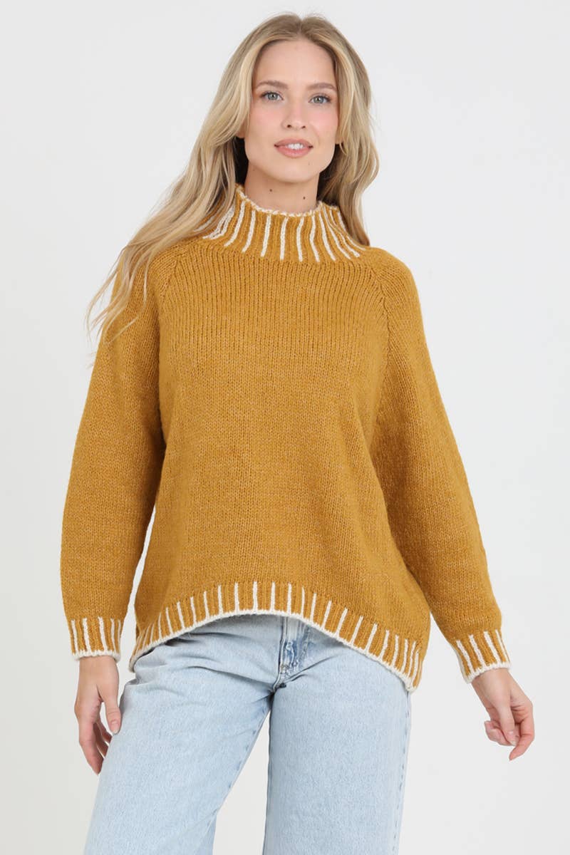 Nostalgia - NHQ23-ASIS ONE SIZE PULLOVER SWEATER WITH IVORY STICHES