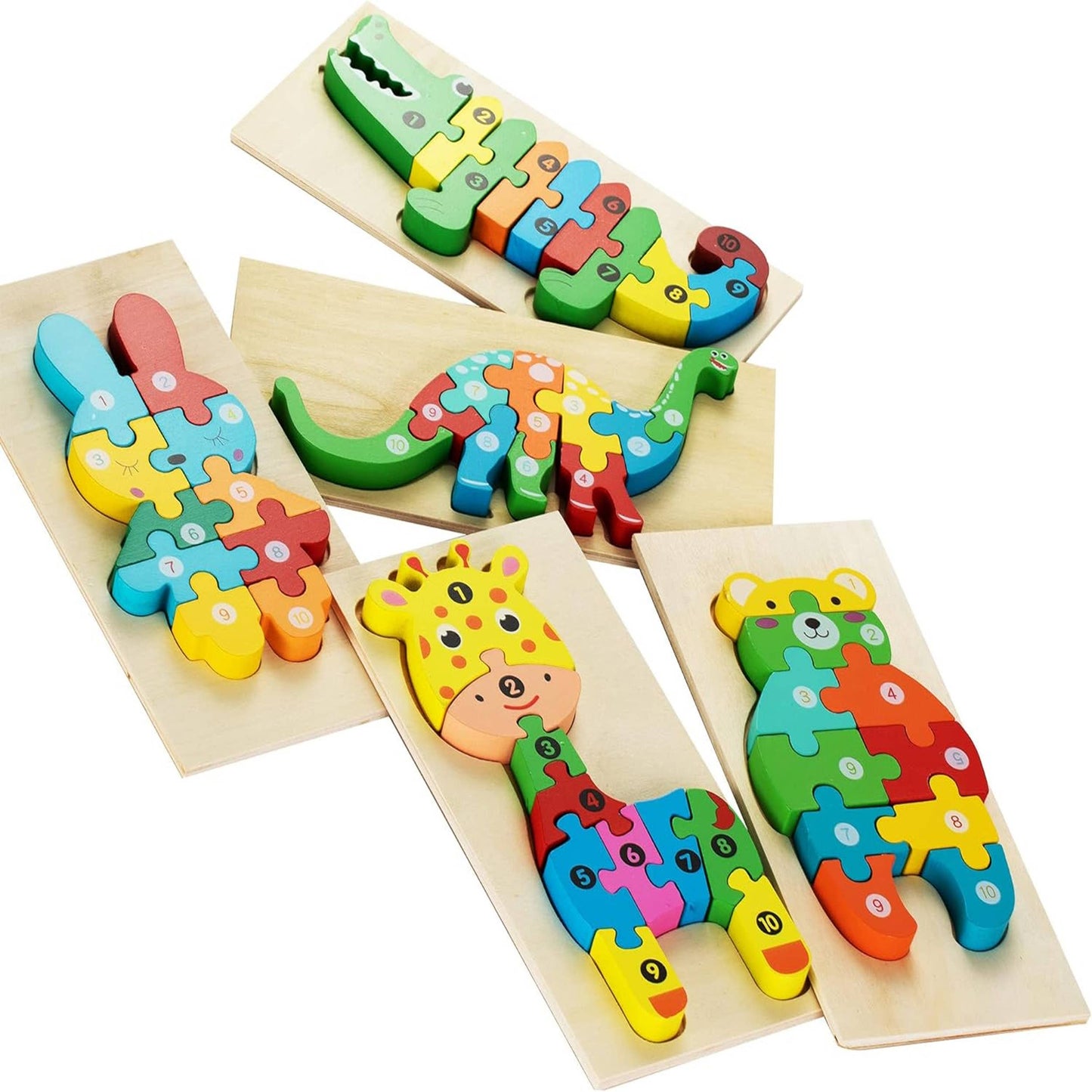 Wooden Puzzle, Educational Toy Gift - Assorted