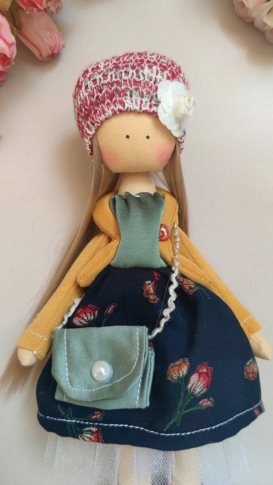 ChernikovaNataliya - Blonde Hair Heirloom Cloth Art Doll, Rag Doll