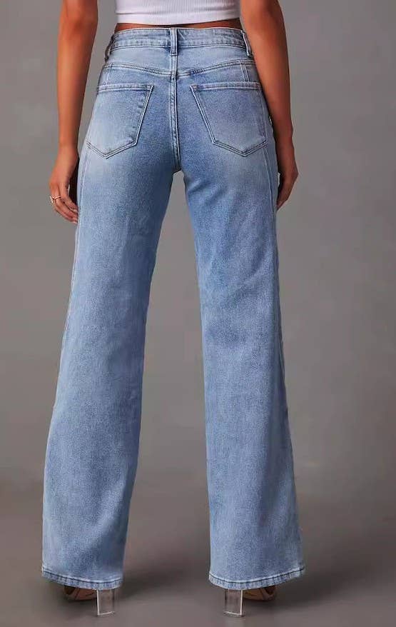 Miss Sparkling - High waisted denim jeans
