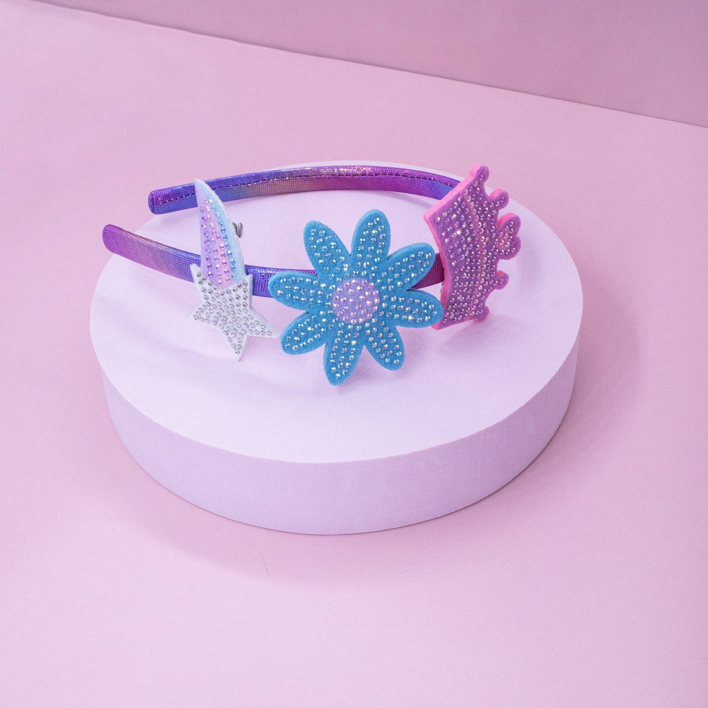 Frog Sac - Interchangeable Rhinestone Charm Headband and Hair Clips
