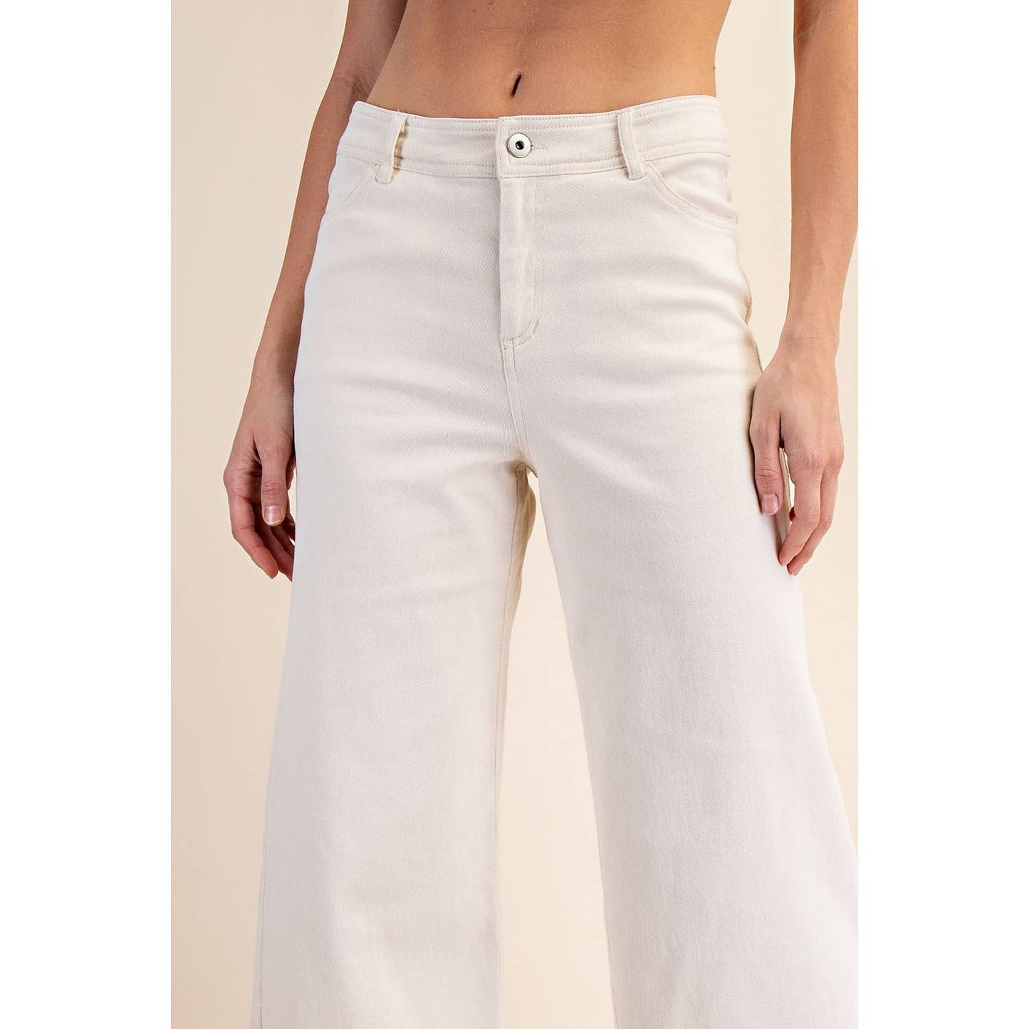 Rae Mode - COTTON TWILL WIDE LEG ANKLE PANT