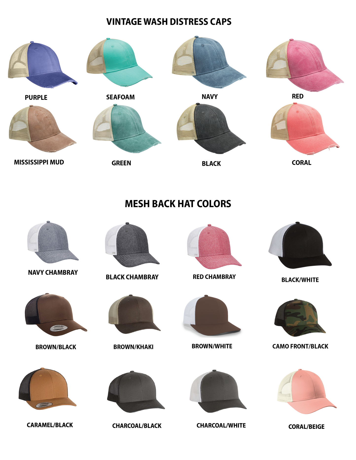 MT Brand Apparel - Colorful Pine - Leather Patch Hat - CUSTOMIZABLE