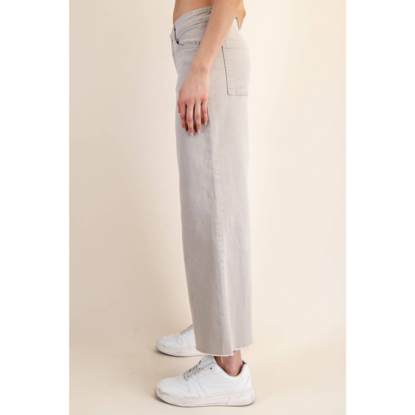 Rae Mode - COTTON TWILL WIDE LEG ANKLE PANT