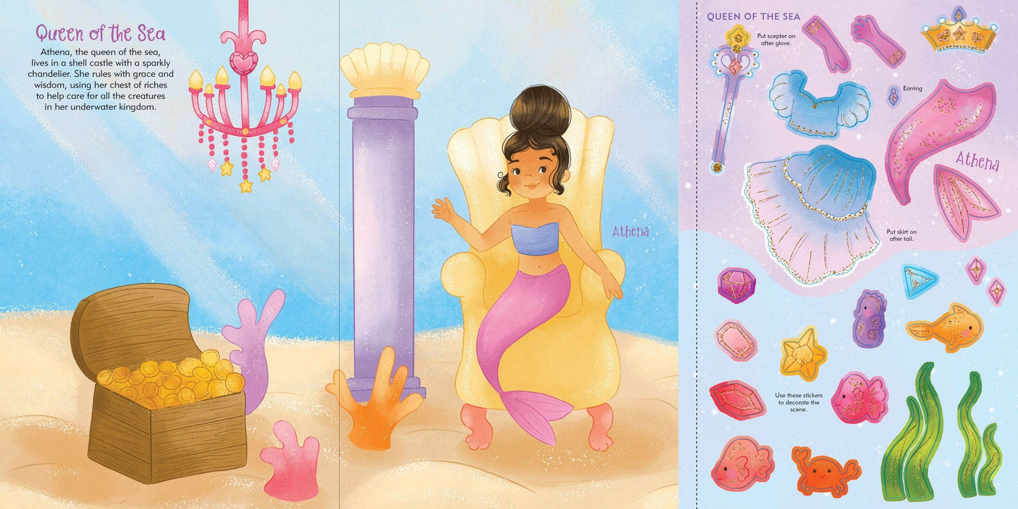 Peter Pauper Press - Mermaids Sticker Doll Dress-Up Book