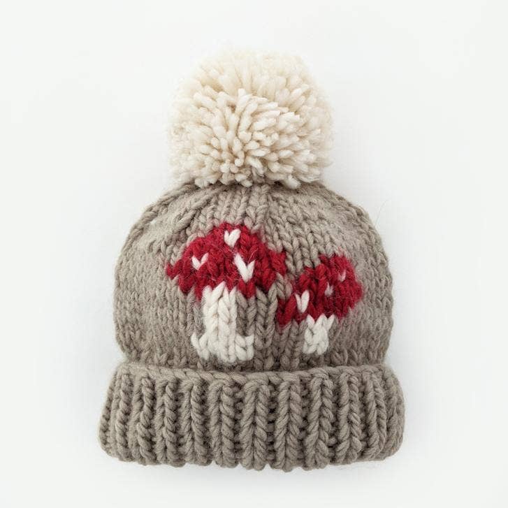 Huggalugs - Mushroom Hand Knit Beanie Hat Baby & Kids