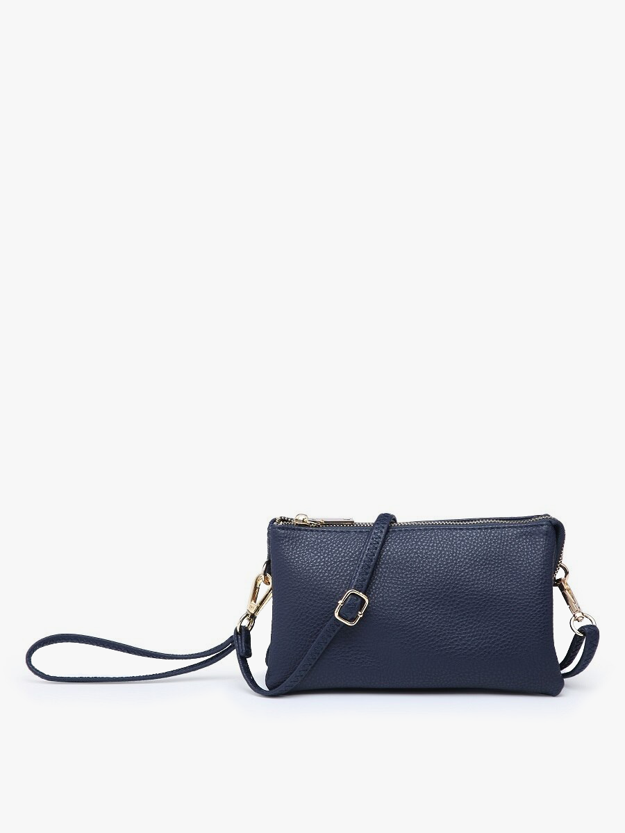 Jen & Co. - M013 Riley Monogrammable 3 Compartment Crossbody/Wristlet