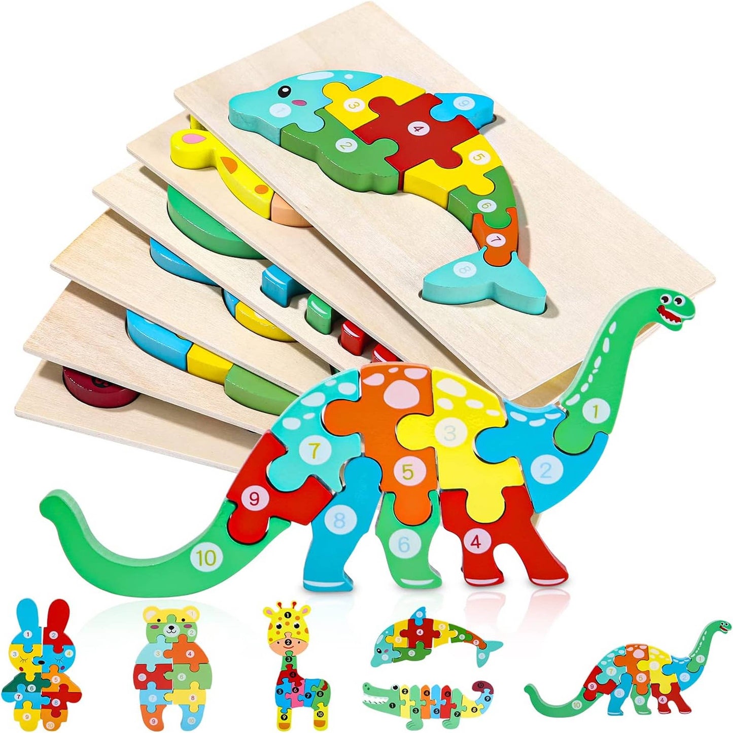 Wooden Puzzle, Educational Toy Gift - Assorted