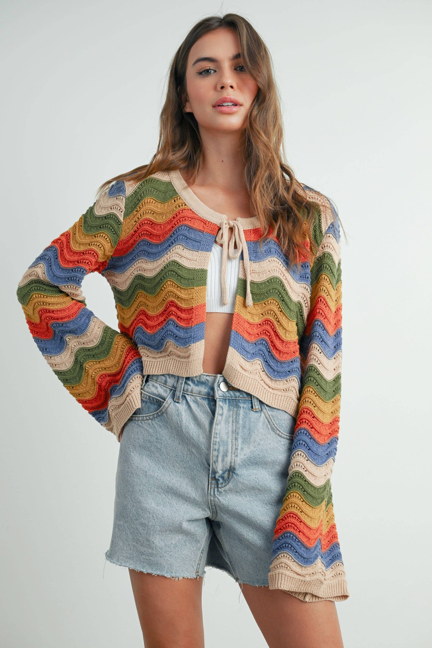 BUTTERMELON - Loose Fit Open Front Cardigan - BMC7640