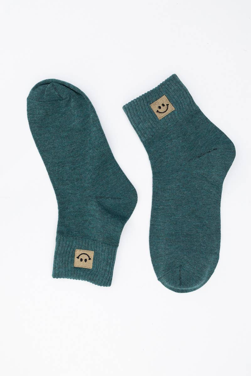 Leto Accessories - Happy Feet Embroidered Socks 🙃 - Fun Vibes