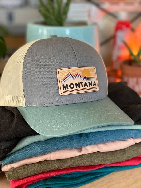 MT Brand Apparel - CUSTOM Sunset - Leather Patch Hat - CUSTOMIZABLE