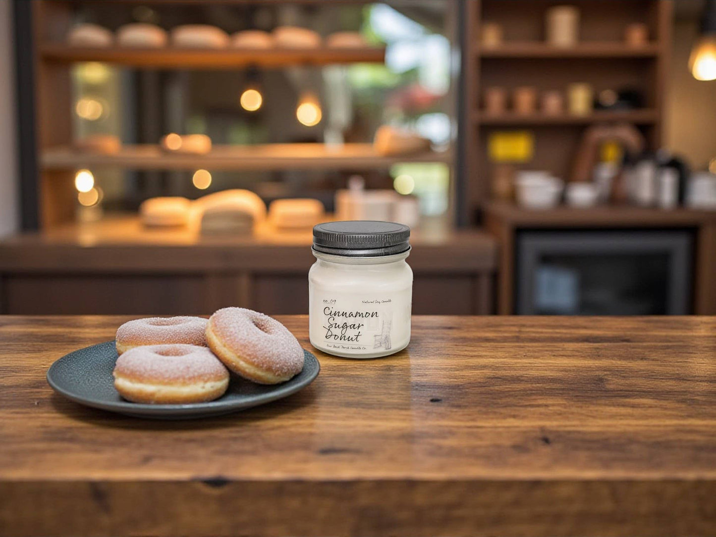 Back Porch Candle Co - Cinnamon Sugar Donut | Soy Candle | Farmhouse