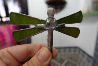 Stained glass stars and Talavera - Handmade Stained Glass Dragonfly – Giftable in Any Color