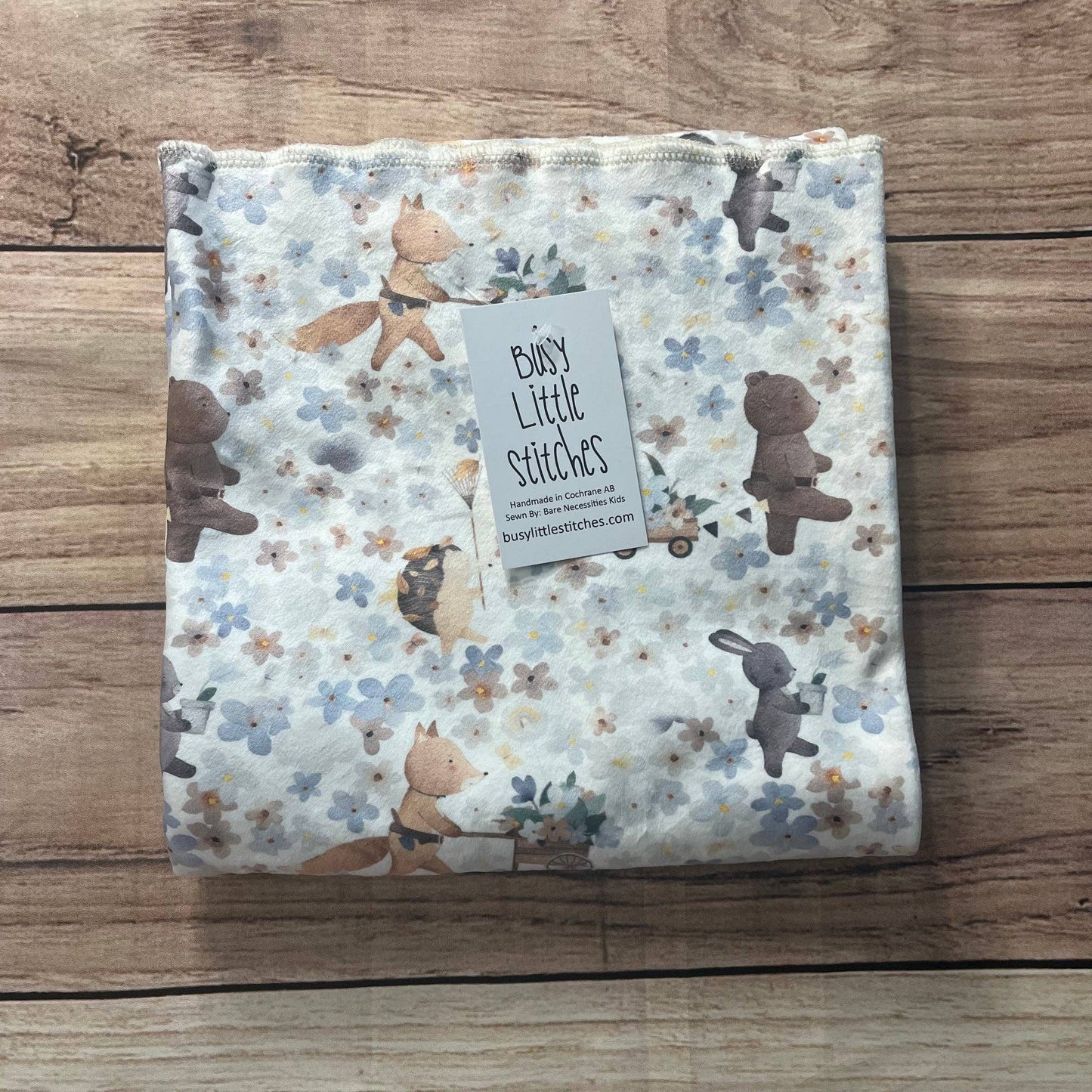 Busy Little Stitches - Flower Animal March Toddler Blanket