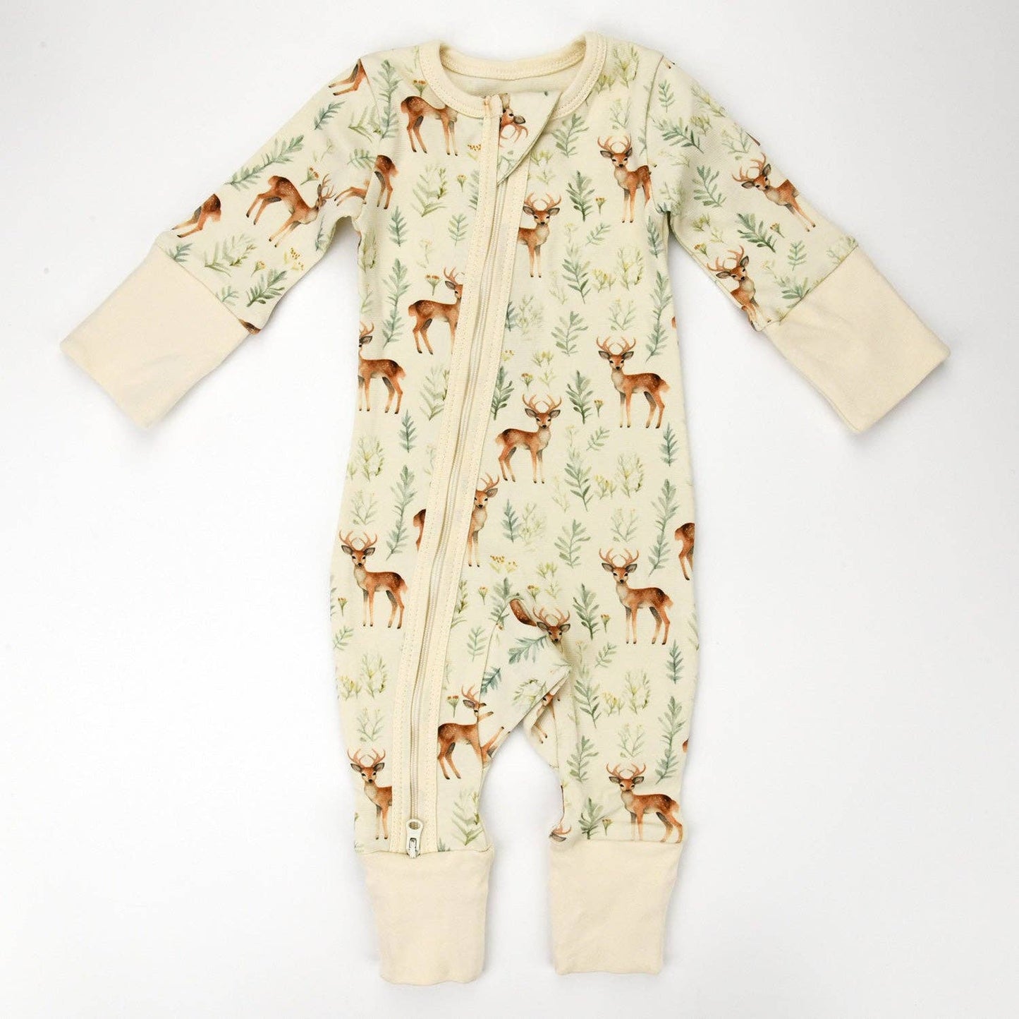 Earthy - Organic Cotton Baby Pajamas 2-Way Zip Front Zipper Sleeper, Lyric