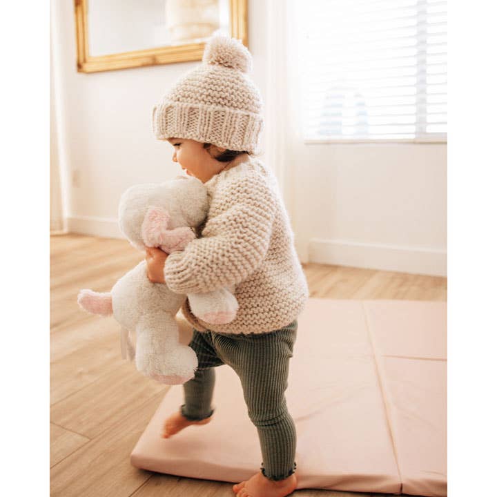 Huggalugs - Natural Garter Stitch Cardigan Sweater Baby & Toddler