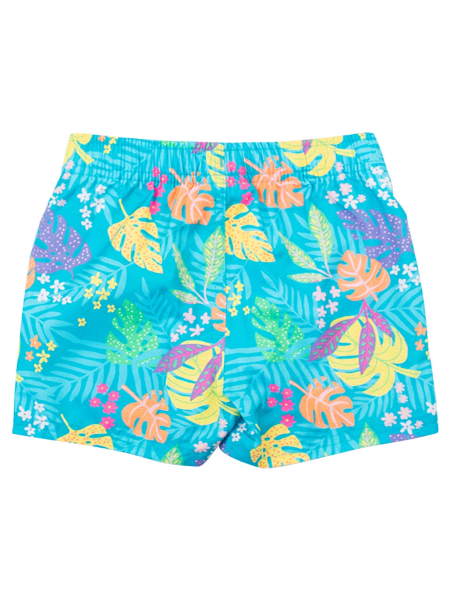 RuffleButts + RuggedButts - Boys Neon Tiki Vibes Swim Trunks