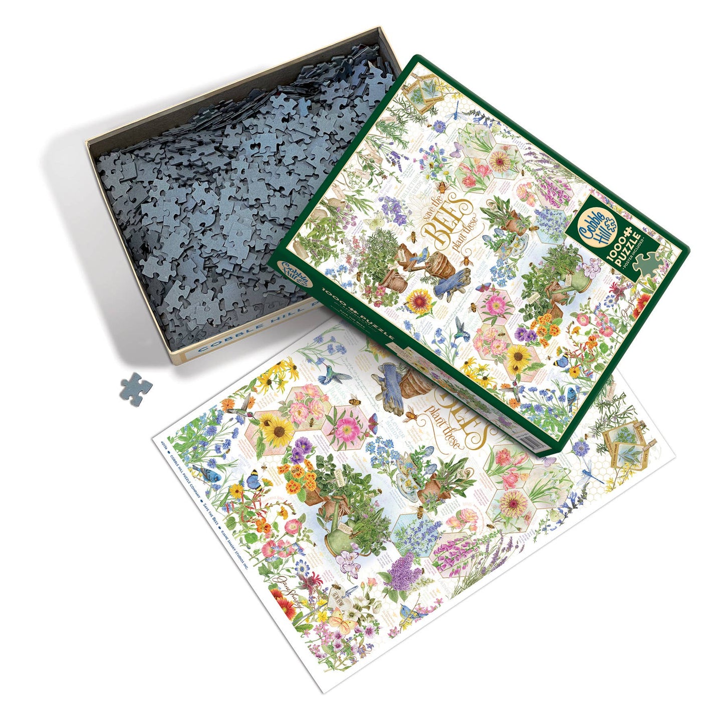 Outset Games and Cobble Hill Puzzles - Save the Bees 1000-Piece Puzzle
