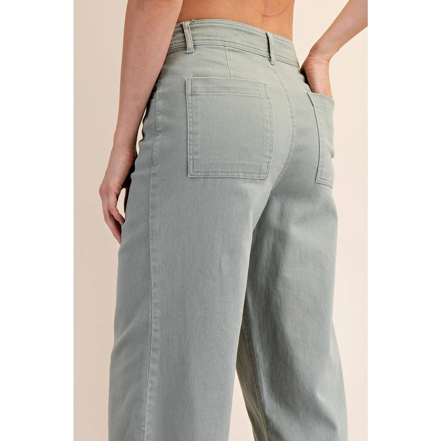 Rae Mode - COTTON TWILL WIDE LEG ANKLE PANT