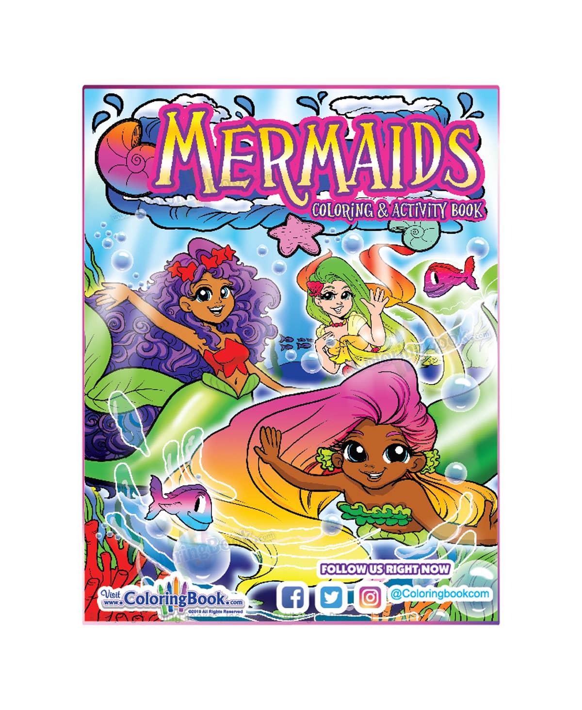 Really Big Coloring Books | ColoringBook.com - Mermaids Coloring Book 8.5"x11"