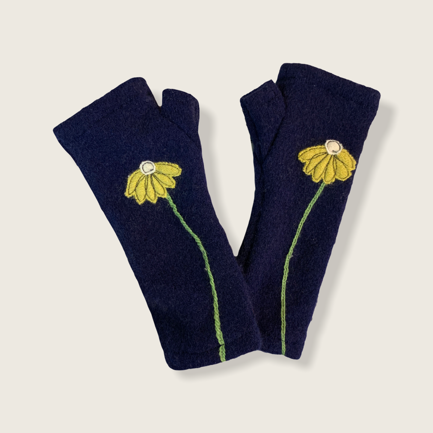 Sardine Clothing Co. - Fingerless Cashmere Gloves-Coneflower