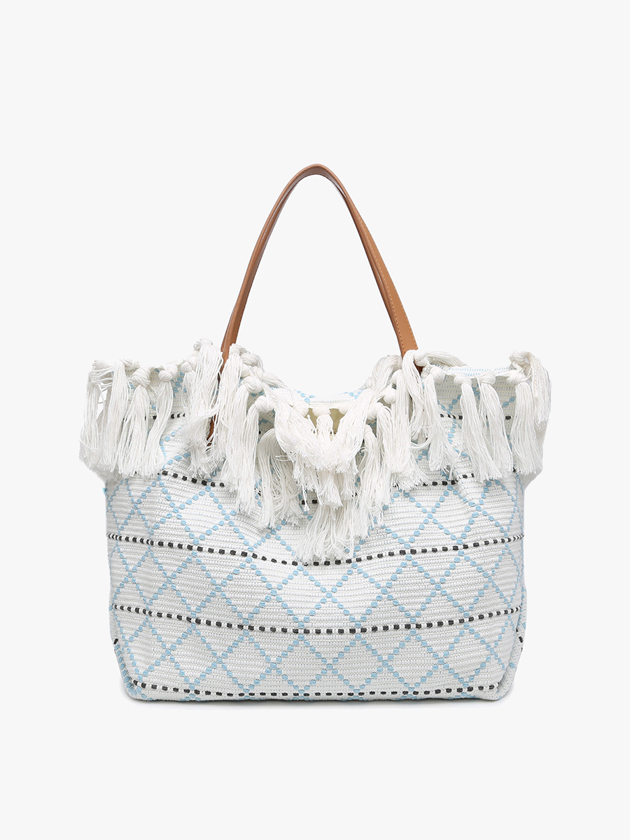 Jen & Co. - *SALE* M2091 Madison Handwoven Fringe Tote