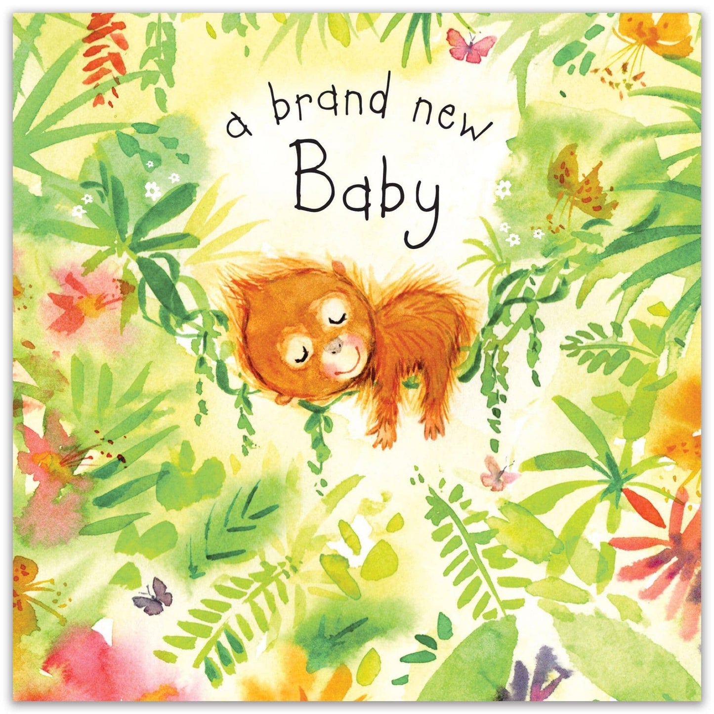 Twizler Ltd - New Baby Card Orangutan