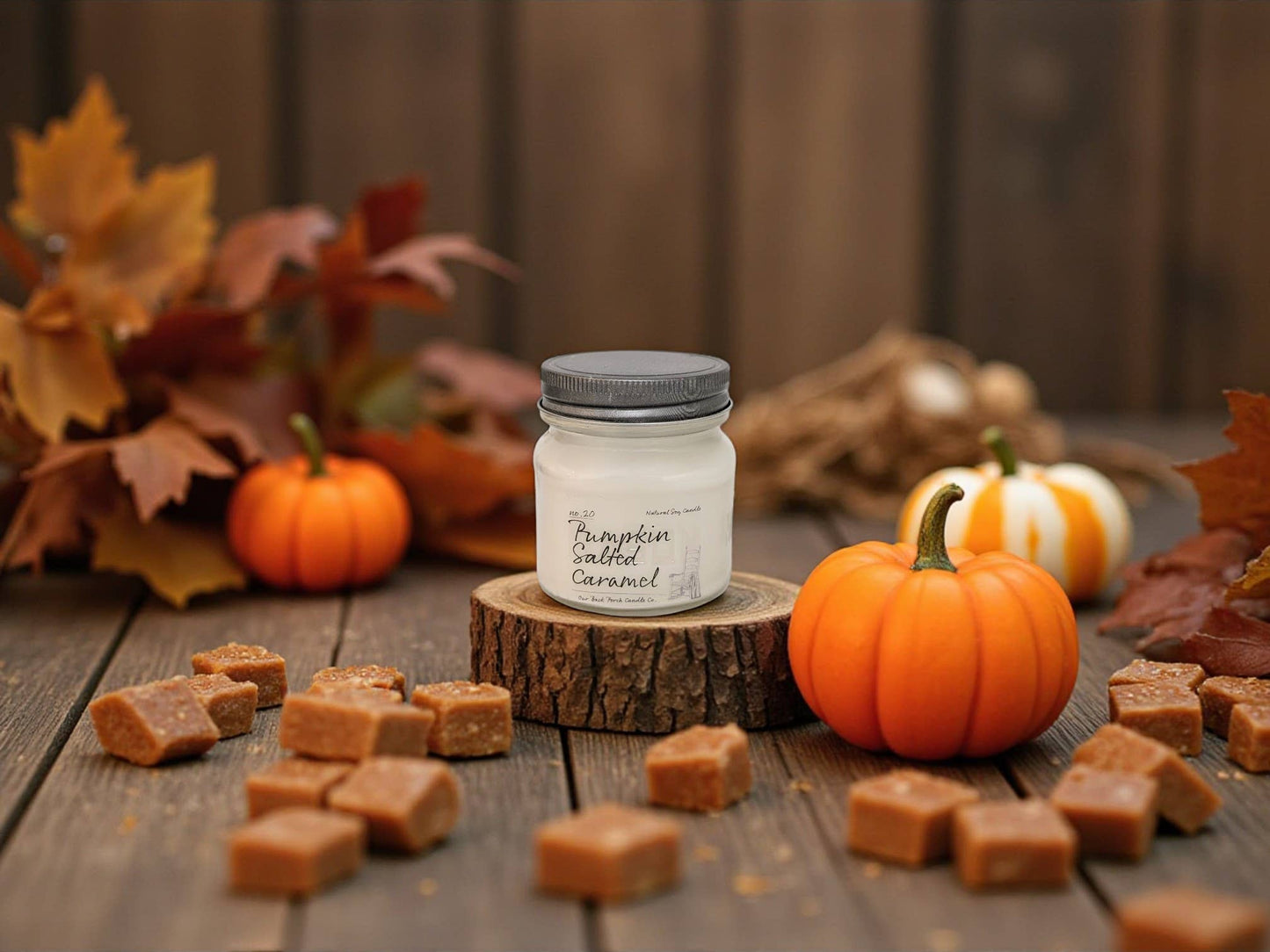 Back Porch Candle Co - Pumpkin Salted Caramel | Hand-Poured Soy Candle | Farmhouse