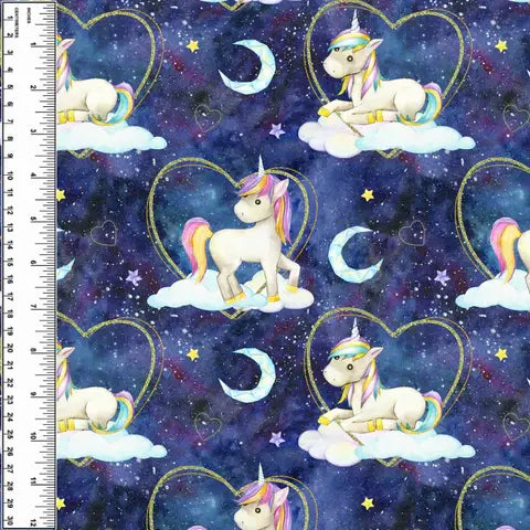 Busy Little Stitches - Unicorn Moon Toddler Blanket
