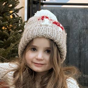 Huggalugs - Mushroom Hand Knit Beanie Hat Baby & Kids