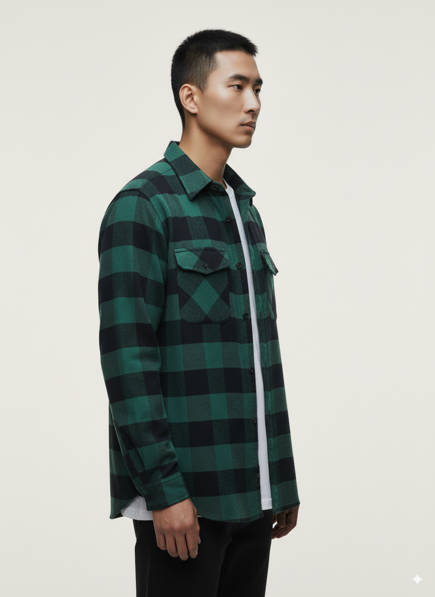 Hawk's Bay - Flannel Long Sleeve Buffalo Plaid Shirt