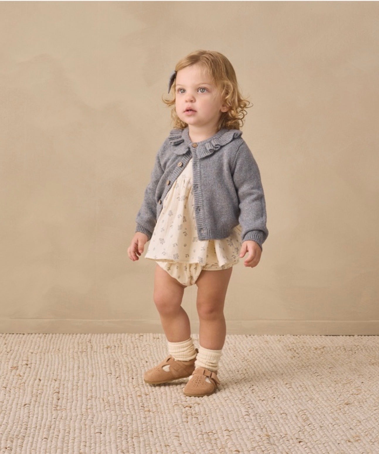 Ruffled Collar Sweater Slate