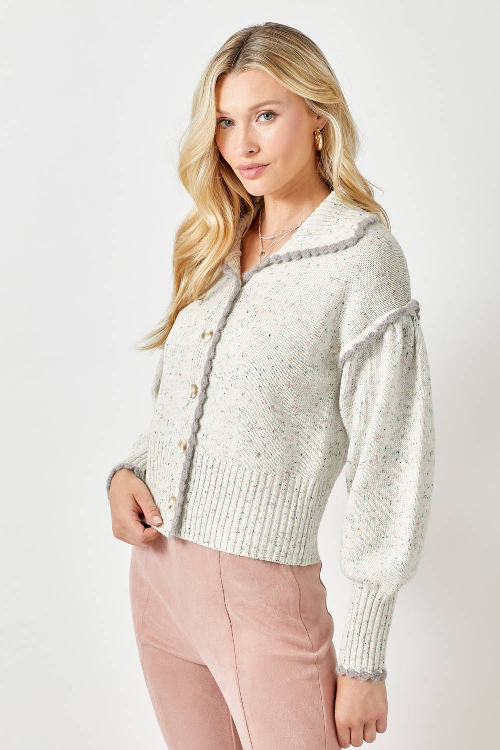 Mystree - 60195 Puff Sleeve Cardigan