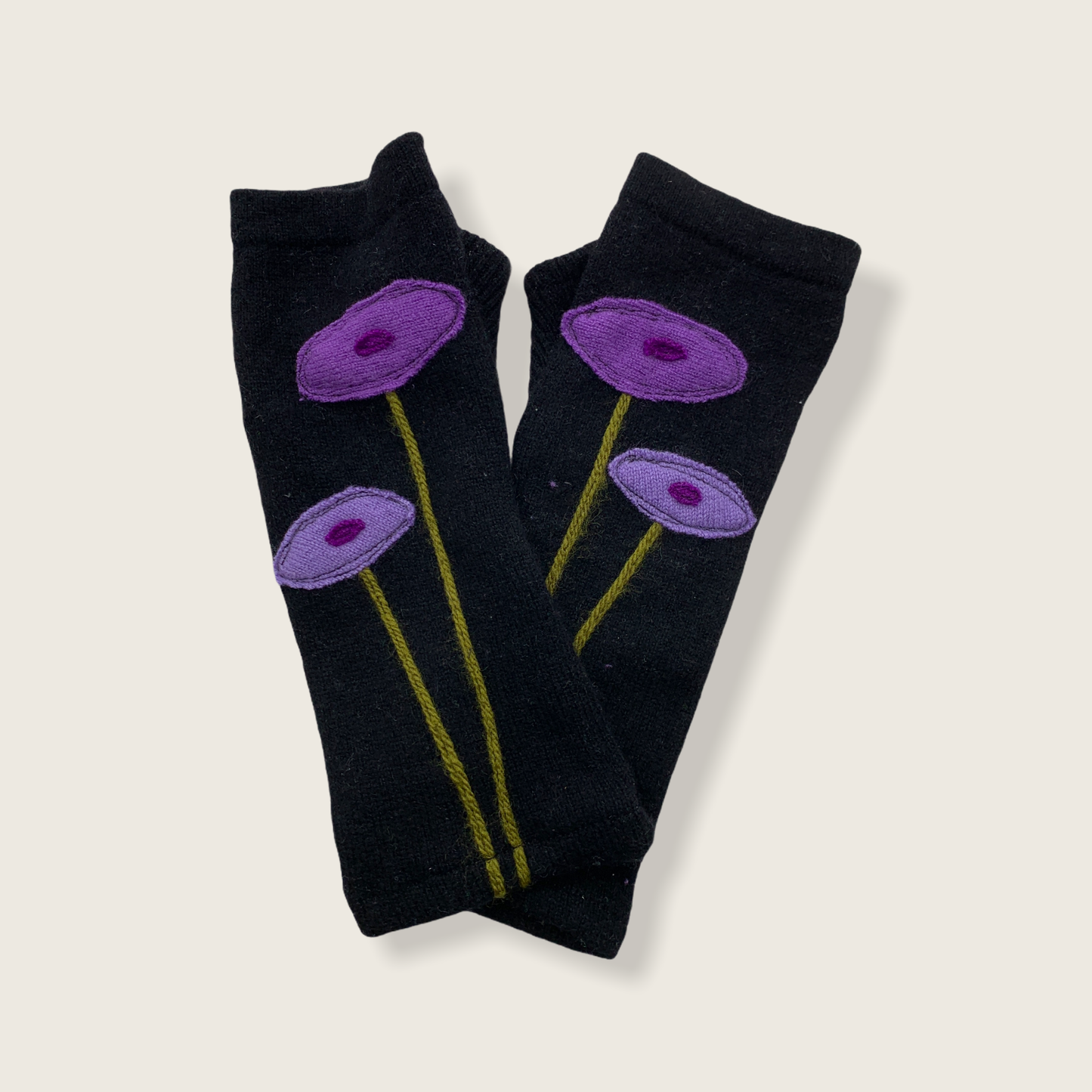 Sardine Clothing Co. - Fingerless Cashmere Gloves-Oval Poppy