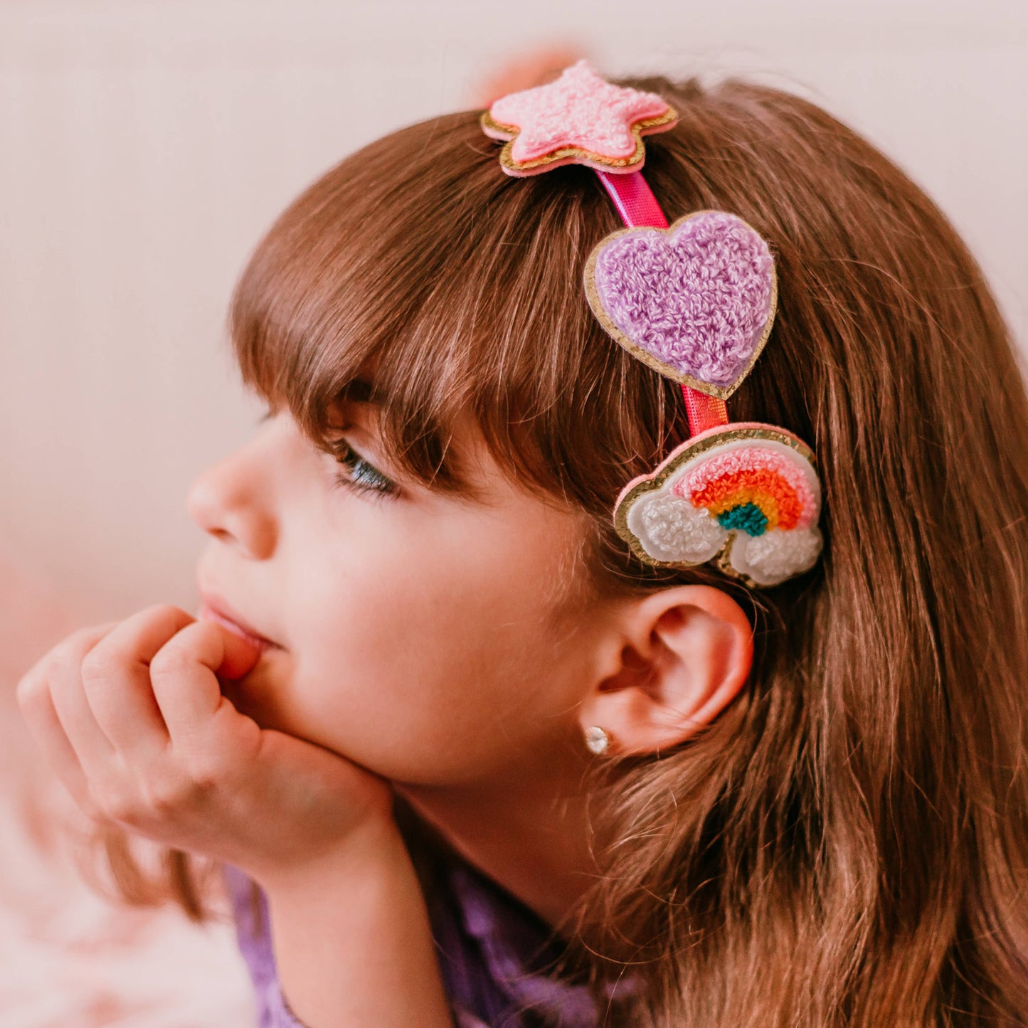 Frog Sac - Interchangeable Rhinestone Charm Headband and Hair Clips