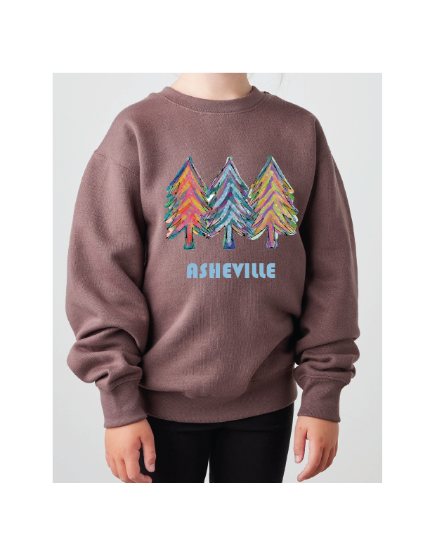 MT Brand Apparel - Triple Trees - Custom - Youth Crew Neck Sweatshirt