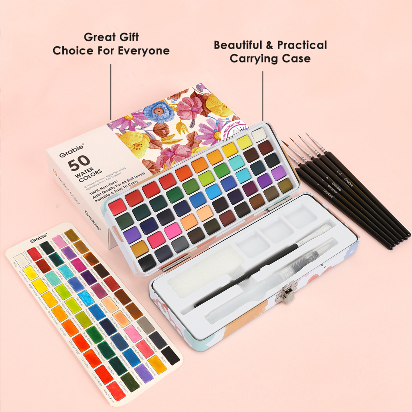 Grabie - Grabie Watercolor Set Of 50 With Brush