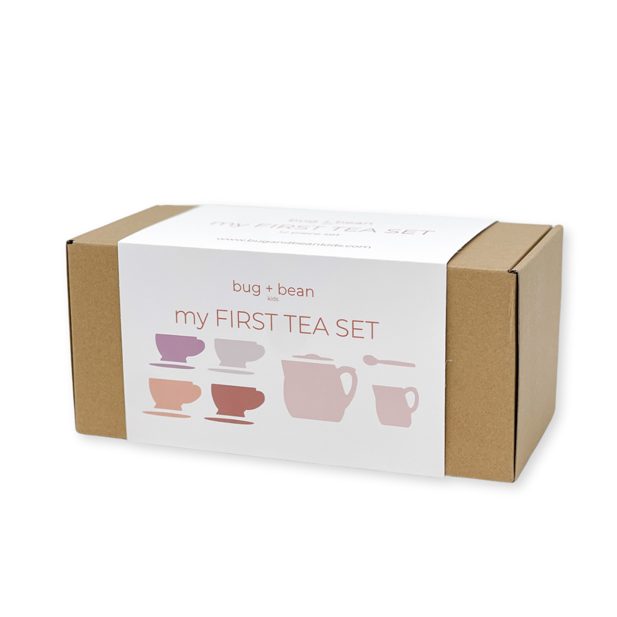 bug + bean kids - Silicone Tea Set - Petal | Kids Pretend Playset