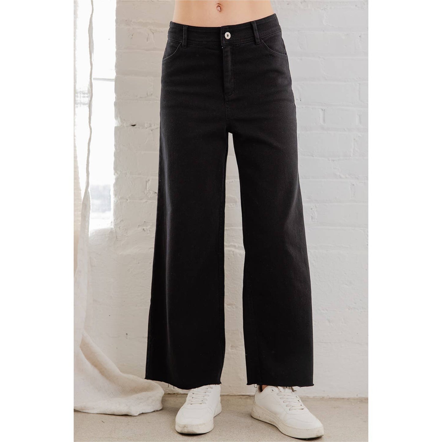 Rae Mode - COTTON TWILL WIDE LEG ANKLE PANT